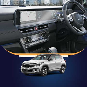 Kia Seltos 10 inch Infotainment, Cluster and AC Panel Screen Guard