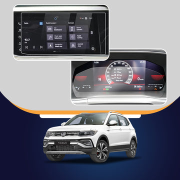 Volkswagen Taigun 10 inch infotainment with cluster guard